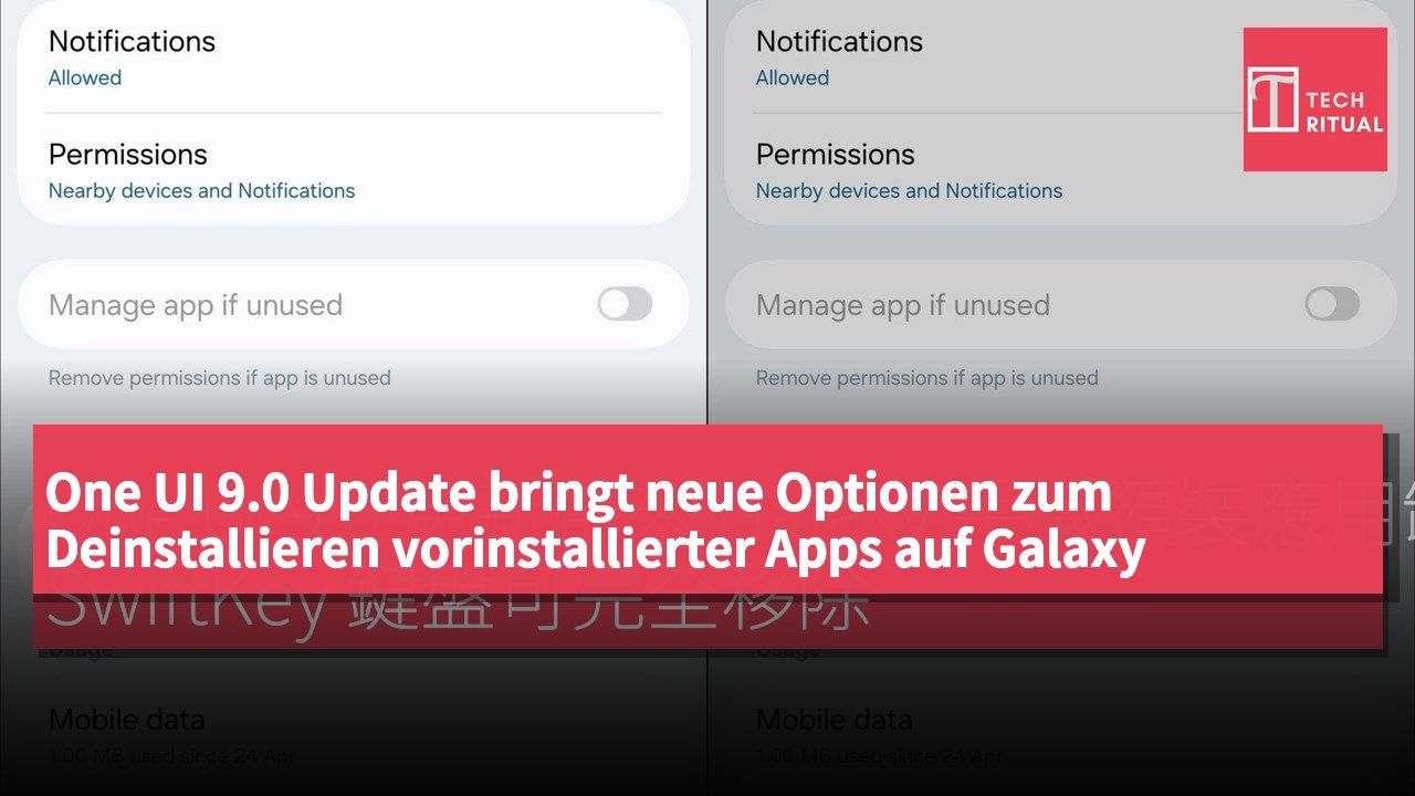 One UI 9.0 Update bringt neue Optionen zum Deinstallieren vorinstallierter Apps auf Galaxy Smartphones, SwiftKey Tastatur kann vollständig entfernt werden
