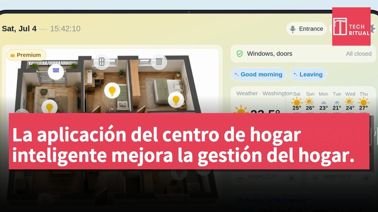 La aplicación del centro de hogar inteligente mejora la gestión del hogar.