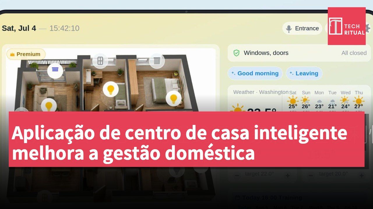 Aplicação de centro de casa inteligente melhora a gestão doméstica