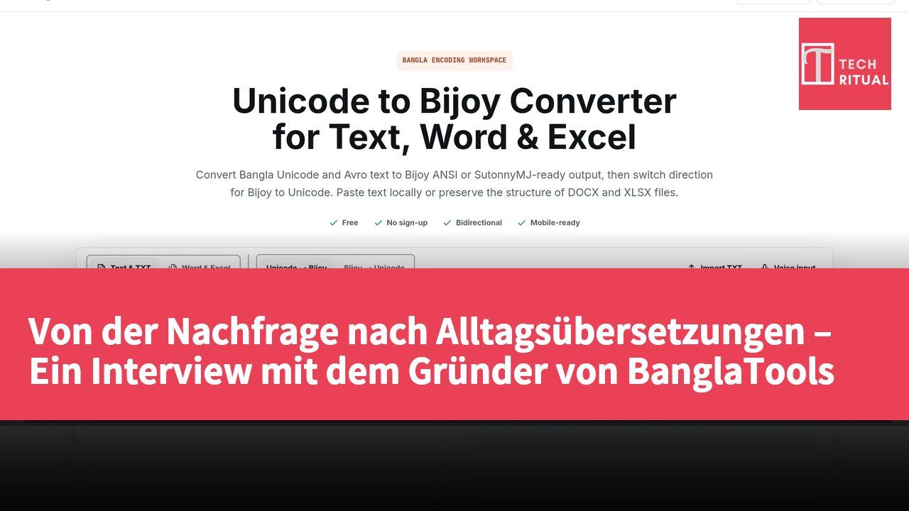 Von der Nachfrage nach Alltagsübersetzungen – Ein Interview mit dem Gründer von BanglaTools
