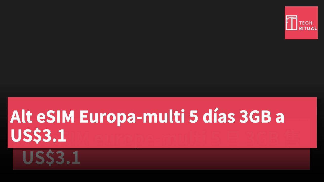 Alt eSIM Europa-multi 5 días 3GB a US$3.1