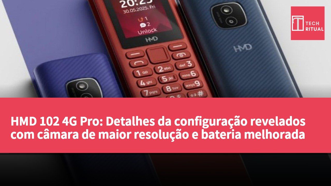 HMD 102 4G Pro: Detalhes da configuração revelados com câmara de maior resolução e bateria melhorada
