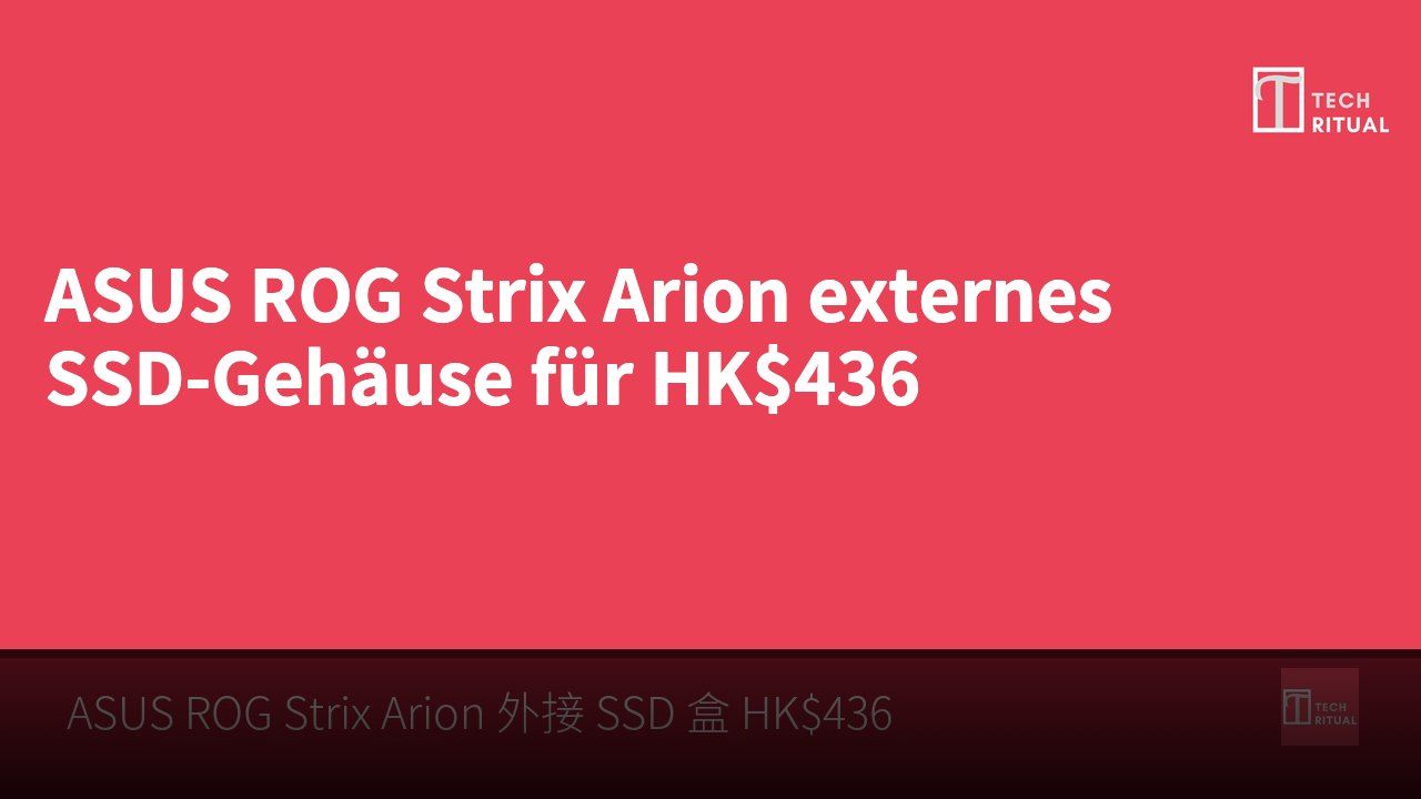 ASUS ROG Strix Arion externes SSD-Gehäuse für HK$436
