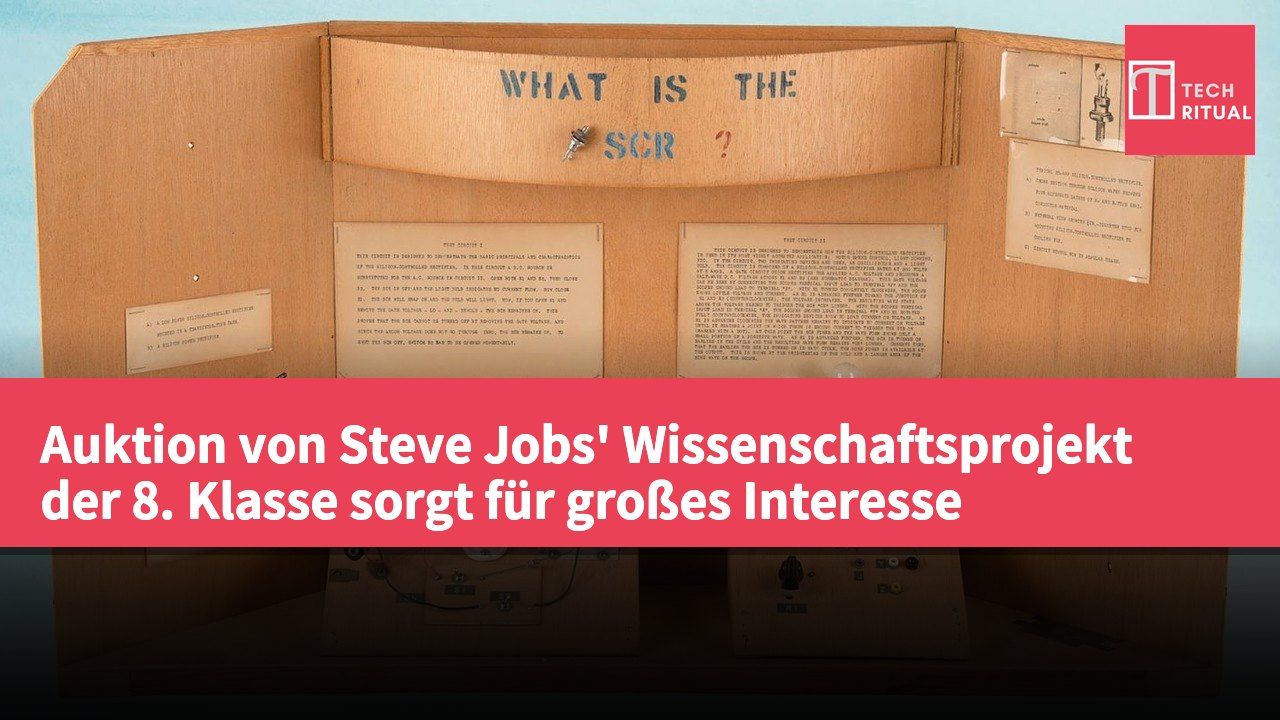 Auktion von Steve Jobs' Wissenschaftsprojekt der 8. Klasse sorgt für großes Interesse