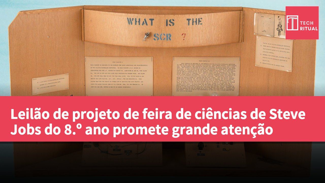 Leilão de projeto de feira de ciências de Steve Jobs do 8.º ano promete grande atenção