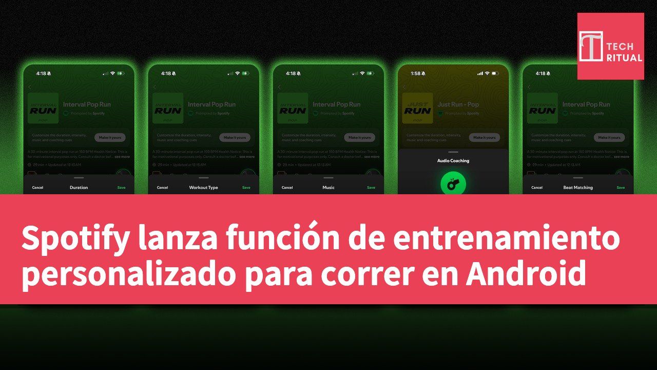 Spotify lanza función de entrenamiento personalizado para correr en Android