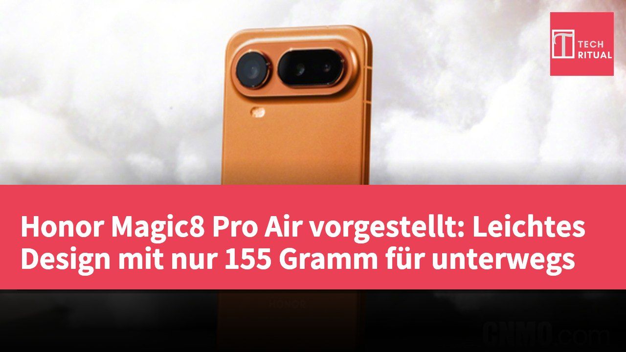 Honor Magic8 Pro Air vorgestellt: Leichtes Design mit nur 155 Gramm für unterwegs