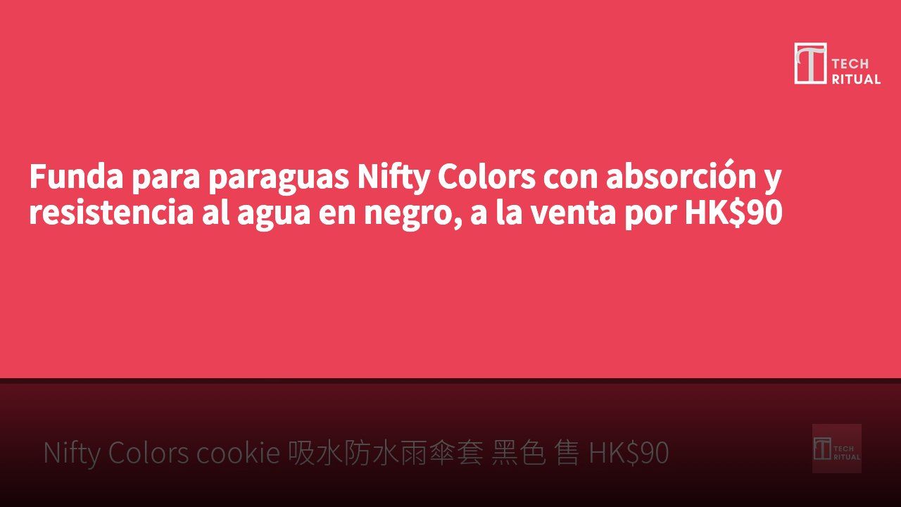 Funda para paraguas Nifty Colors con absorción y resistencia al agua en negro, a la venta por HK$90