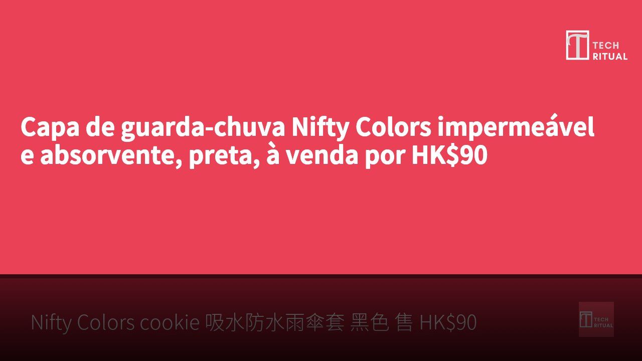 Capa de guarda-chuva Nifty Colors impermeável e absorvente, preta, à venda por HK$90