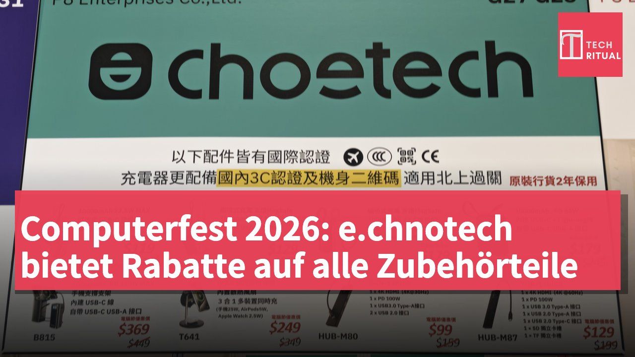 Computerfest 2026: e.chnotech bietet Rabatte auf alle Zubehörteile