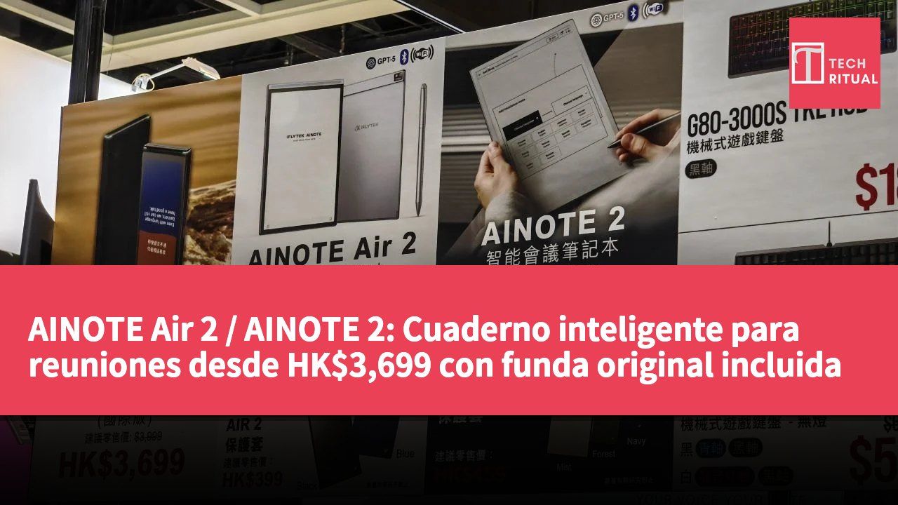 AINOTE Air 2 / AINOTE 2: Cuaderno inteligente para reuniones desde HK$3,699 con funda original incluida