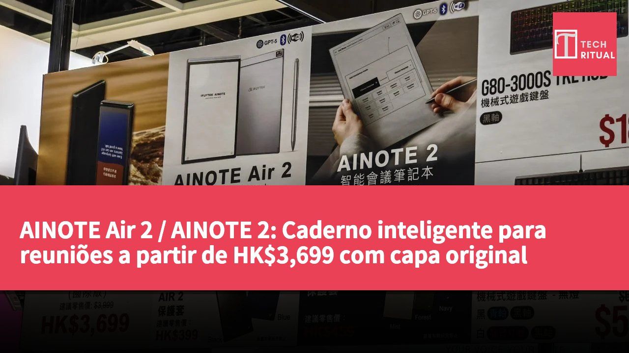 AINOTE Air 2 / AINOTE 2: Caderno inteligente para reuniões a partir de HK$3,699 com capa original incluída