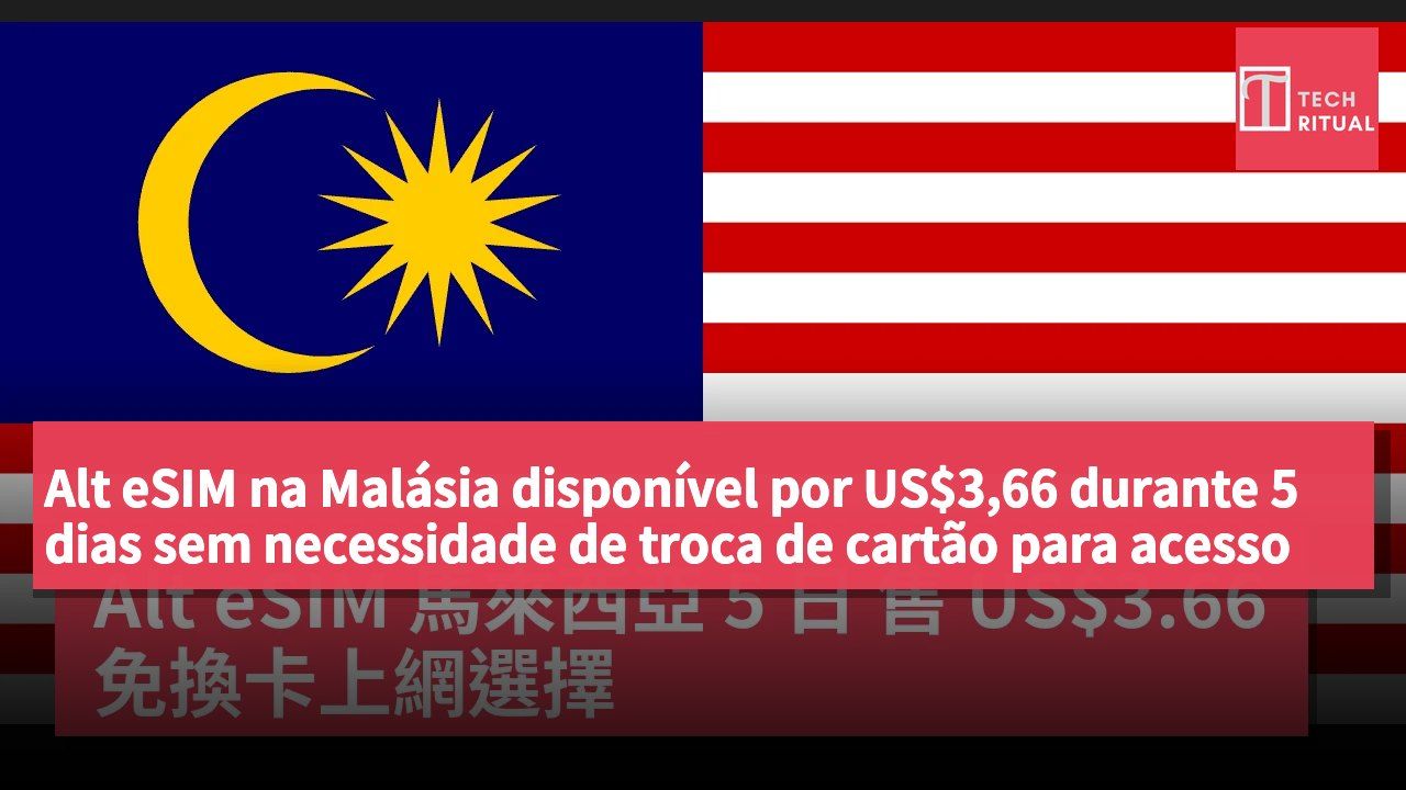 Alt eSIM na Malásia disponível por US$3,66 durante 5 dias sem necessidade de troca de cartão para acesso à internet