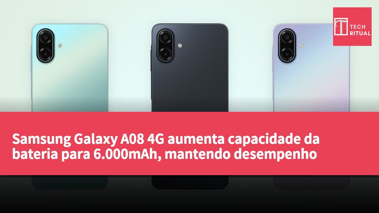 Samsung Galaxy A08 4G aumenta capacidade da bateria para 6.000mAh, mantendo desempenho atrativo para utilizadores de entrada
