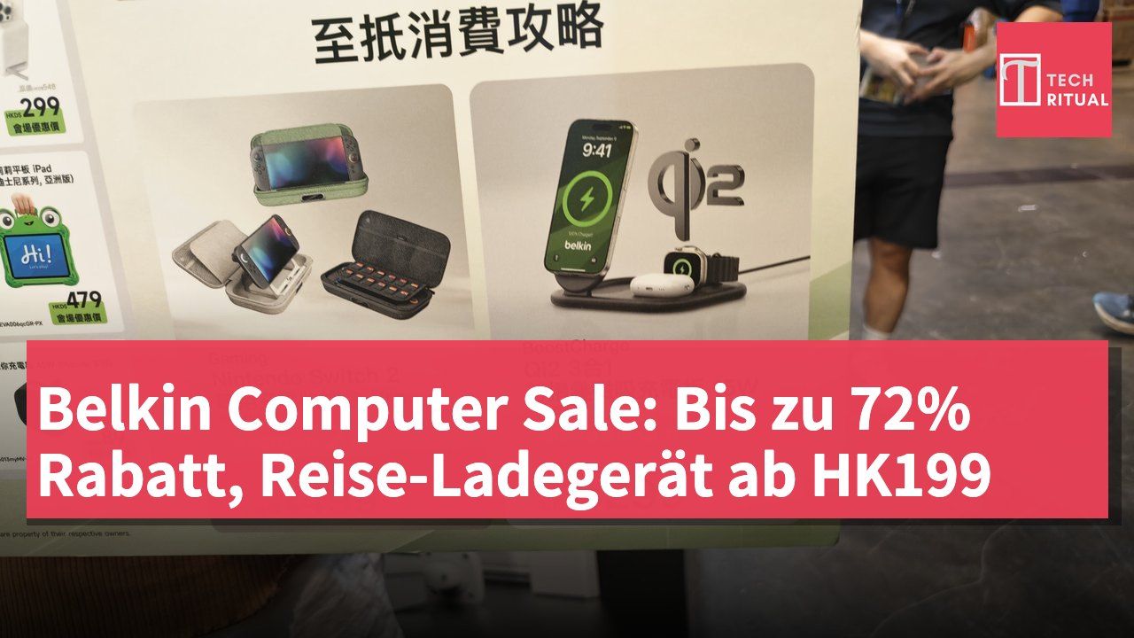 Belkin Computer Sale: Bis zu 72% Rabatt, Reise-Ladegerät ab HK199