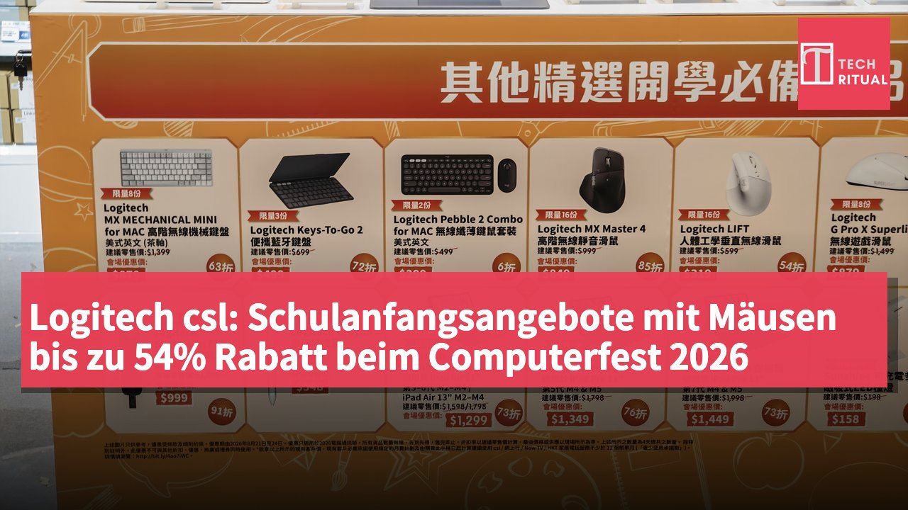 Logitech csl: Schulanfangsangebote mit Mäusen bis zu 54% Rabatt beim Computerfest 2026