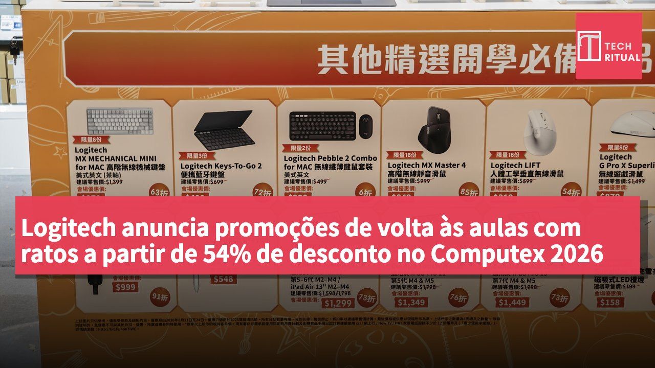 Logitech anuncia promoções de volta às aulas com ratos a partir de 54% de desconto no Computex 2026