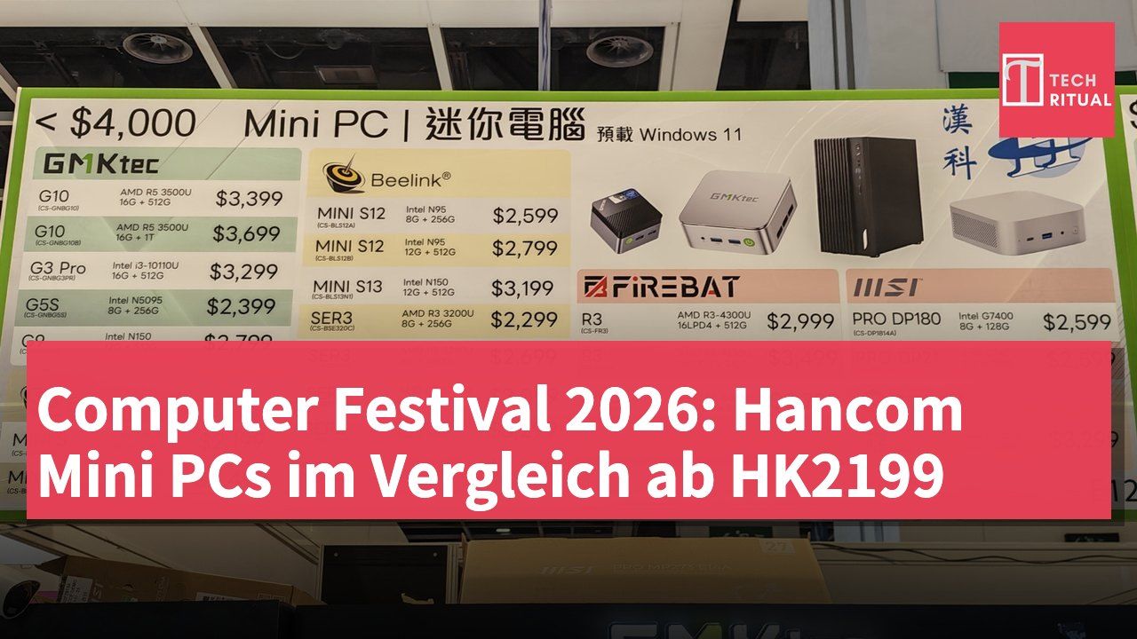 Computer Festival 2026: Hancom Mini PCs im Vergleich ab HK2199