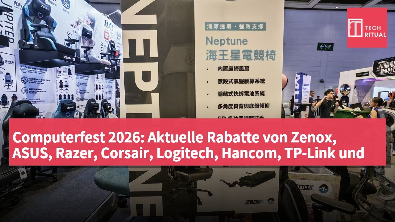 Computerfest 2026: Aktuelle Rabatte von Zenox, ASUS, Razer, Corsair, Logitech, Hancom, TP-Link und mehr – Preisübersicht aller Marken