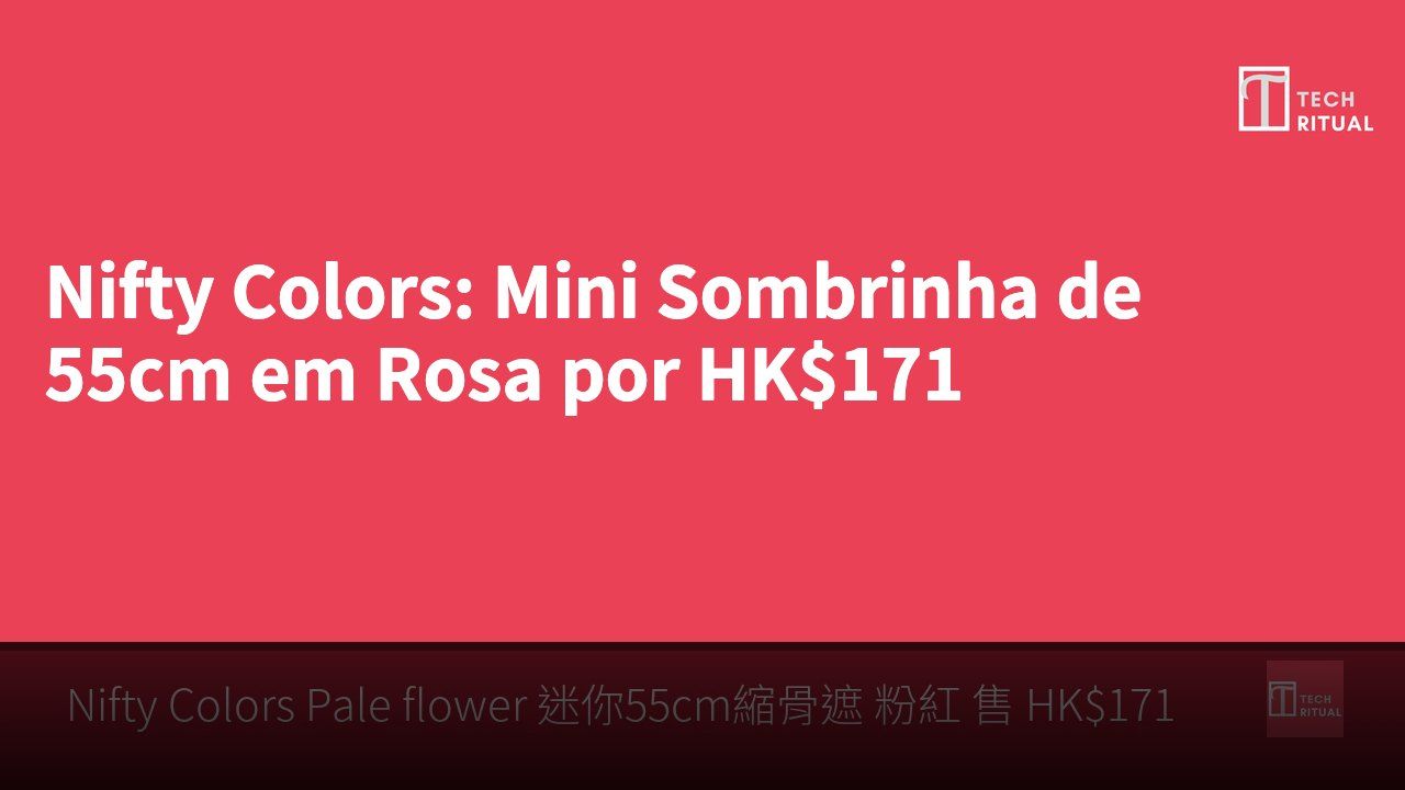 Nifty Colors: Mini Sombrinha de 55cm em Rosa por HK$171