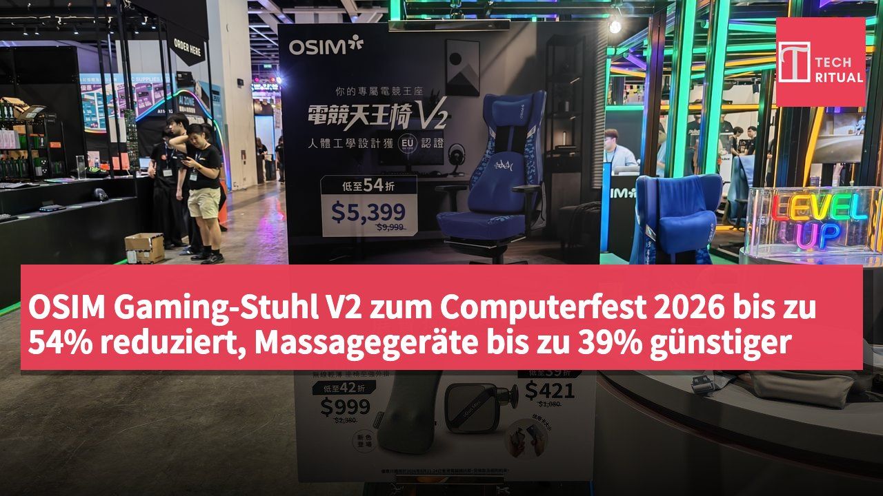 OSIM Gaming-Stuhl V2 zum Computerfest 2026 bis zu 54% reduziert, Massagegeräte bis zu 39% günstiger