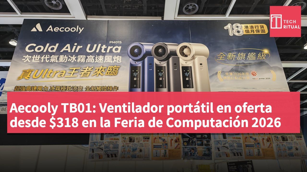 Aecooly TB01: Ventilador portátil en oferta desde $318 en la Feria de Computación 2026
