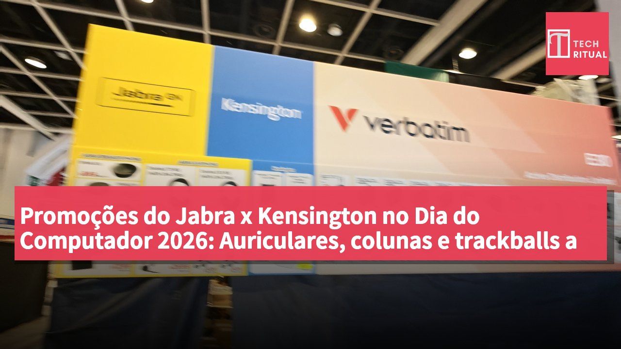 Promoções do Jabra x Kensington no Dia do Computador 2026: Auriculares, colunas e trackballs a partir de 4,8€