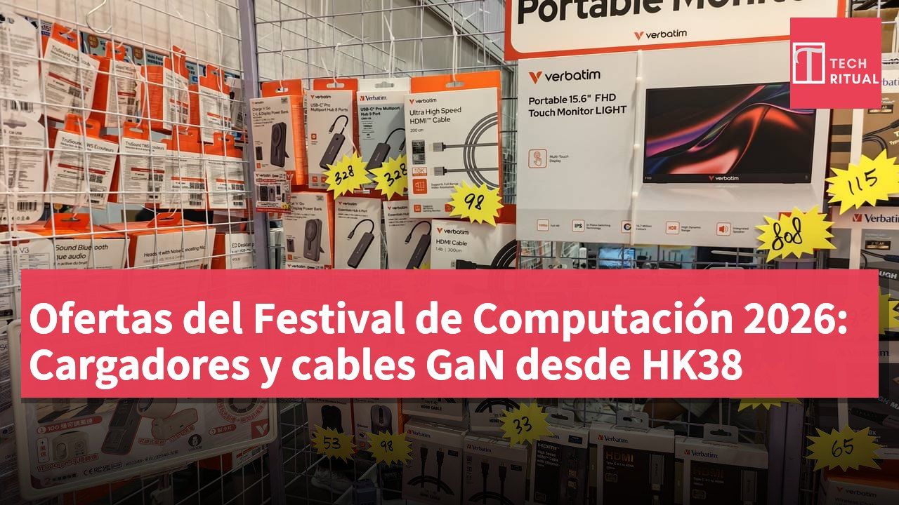 Ofertas del Festival de Computación 2026: Cargadores y cables GaN desde HK38