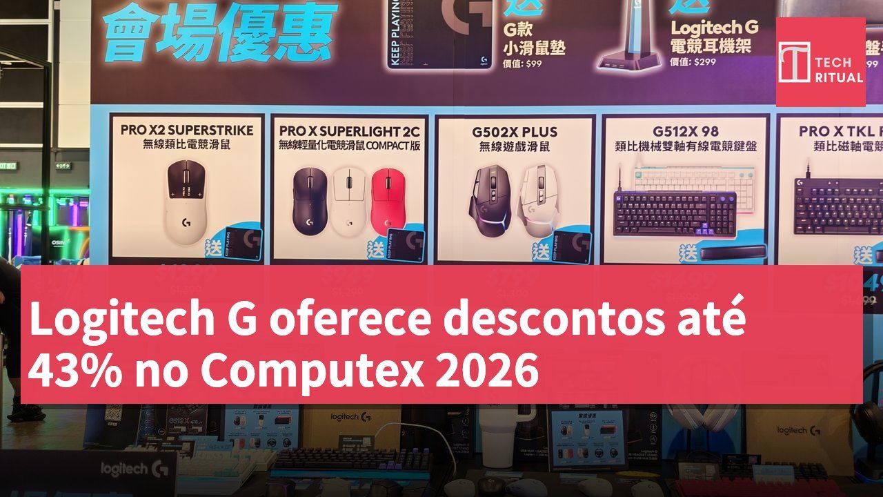 Logitech G oferece descontos até 43% no Computex 2026