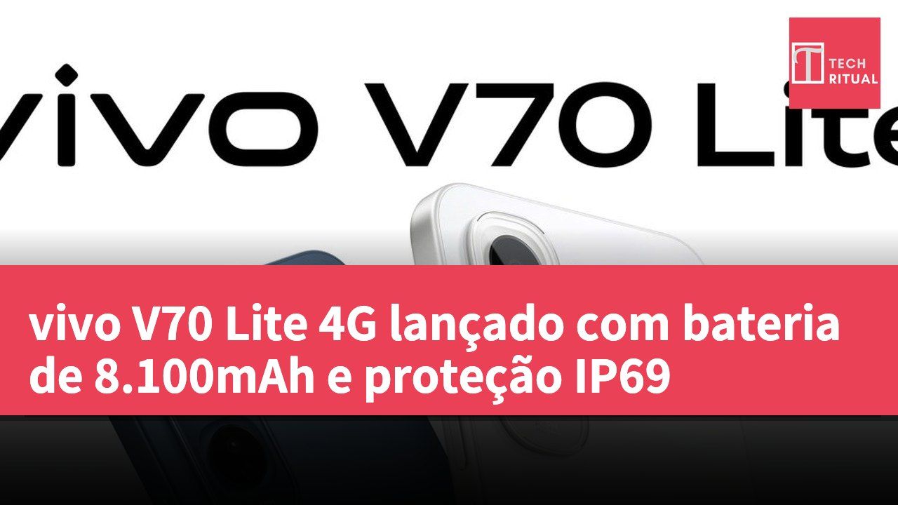 vivo V70 Lite 4G lançado com bateria de 8.100mAh e proteção IP69