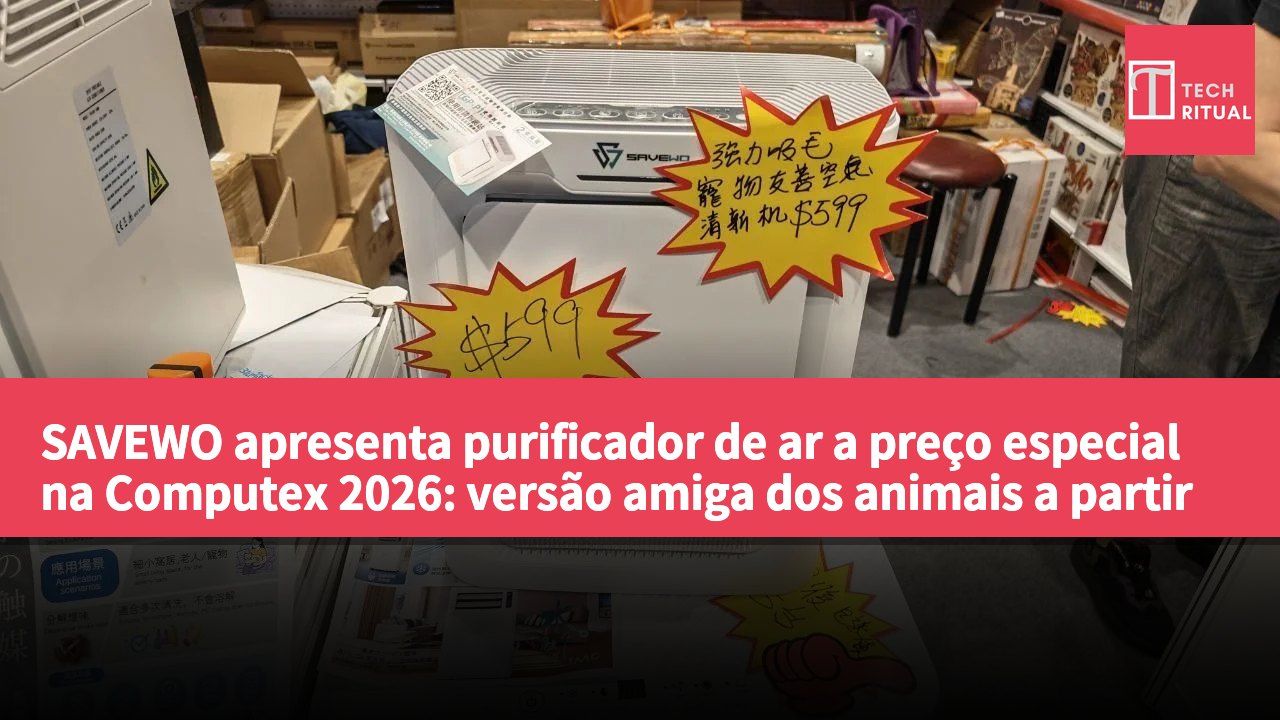 SAVEWO apresenta purificador de ar a preço especial na Computex 2026: versão amiga dos animais a partir de HK$599, ar condicionado potente a HK$2.290