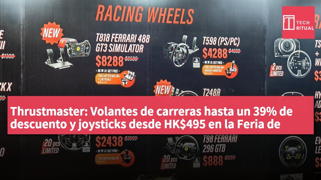 Thrustmaster: Volantes de carreras hasta un 39% de descuento y joysticks desde HK$495 en la Feria de Computación 2026