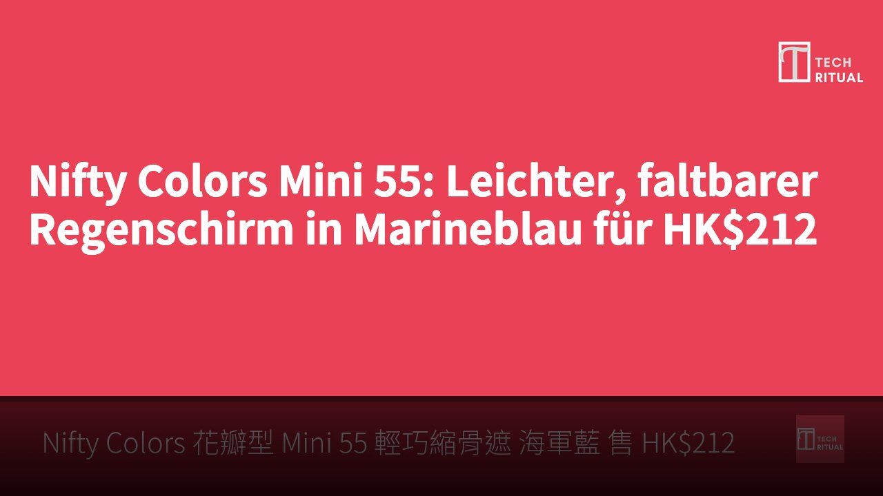 Nifty Colors Mini 55: Leichter, faltbarer Regenschirm in Marineblau für HK$212