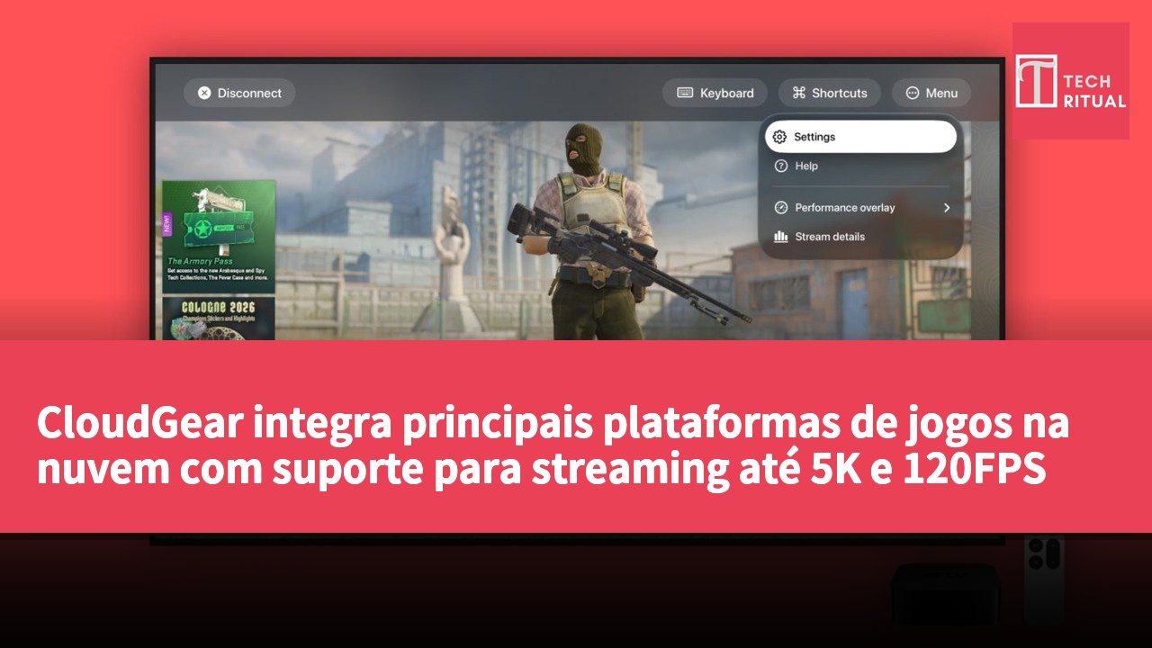 CloudGear integra principais plataformas de jogos na nuvem com suporte para streaming até 5K e 120FPS