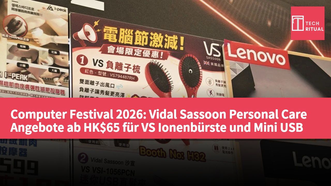 Computer Festival 2026: Vidal Sassoon Personal Care Angebote ab HK$65 für VS Ionenbürste und Mini USB Haarglätter