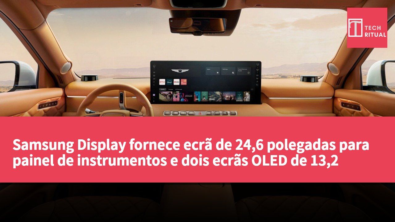 Samsung Display fornece ecrã de 24,6 polegadas para painel de instrumentos e dois ecrãs OLED de 13,2 polegadas para o Genesis GV90