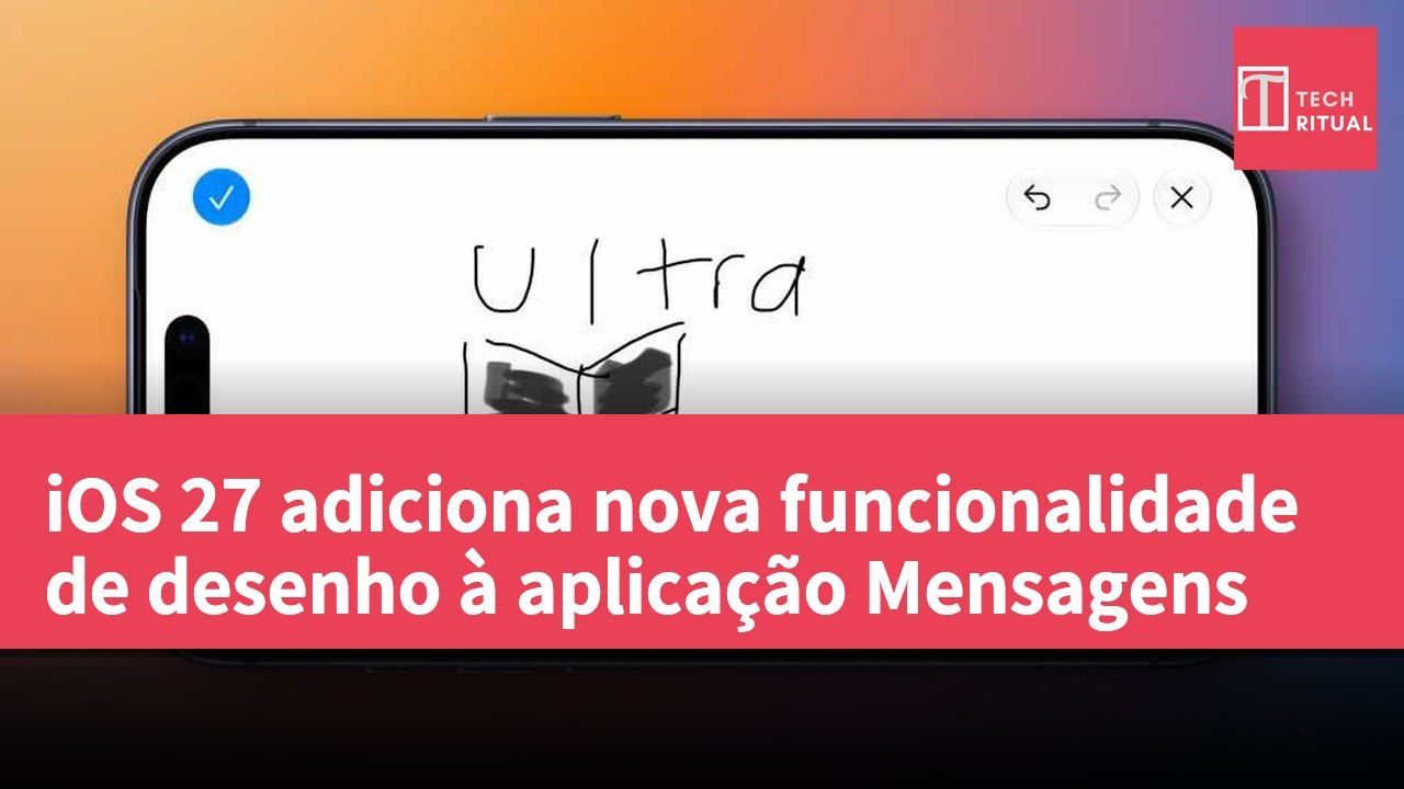 iOS 27 adiciona nova funcionalidade de desenho à aplicação Mensagens