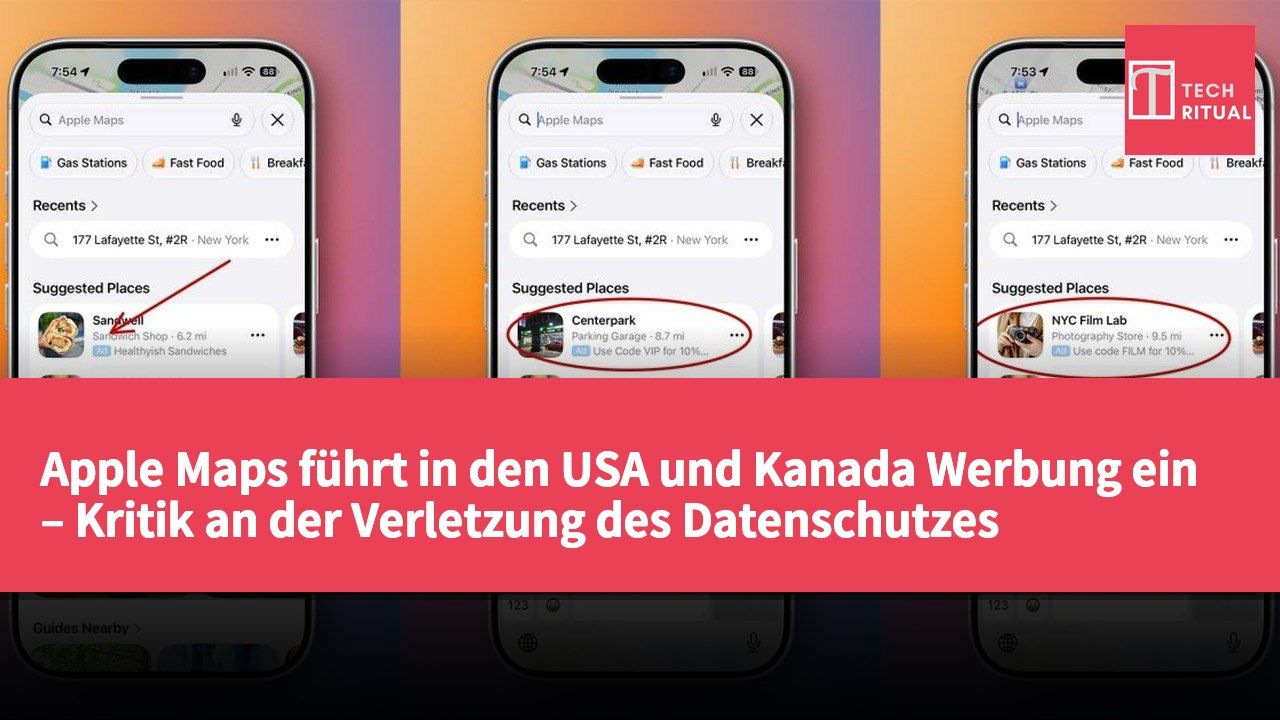 Apple Maps führt in den USA und Kanada Werbung ein – Kritik an der Verletzung des Datenschutzes
