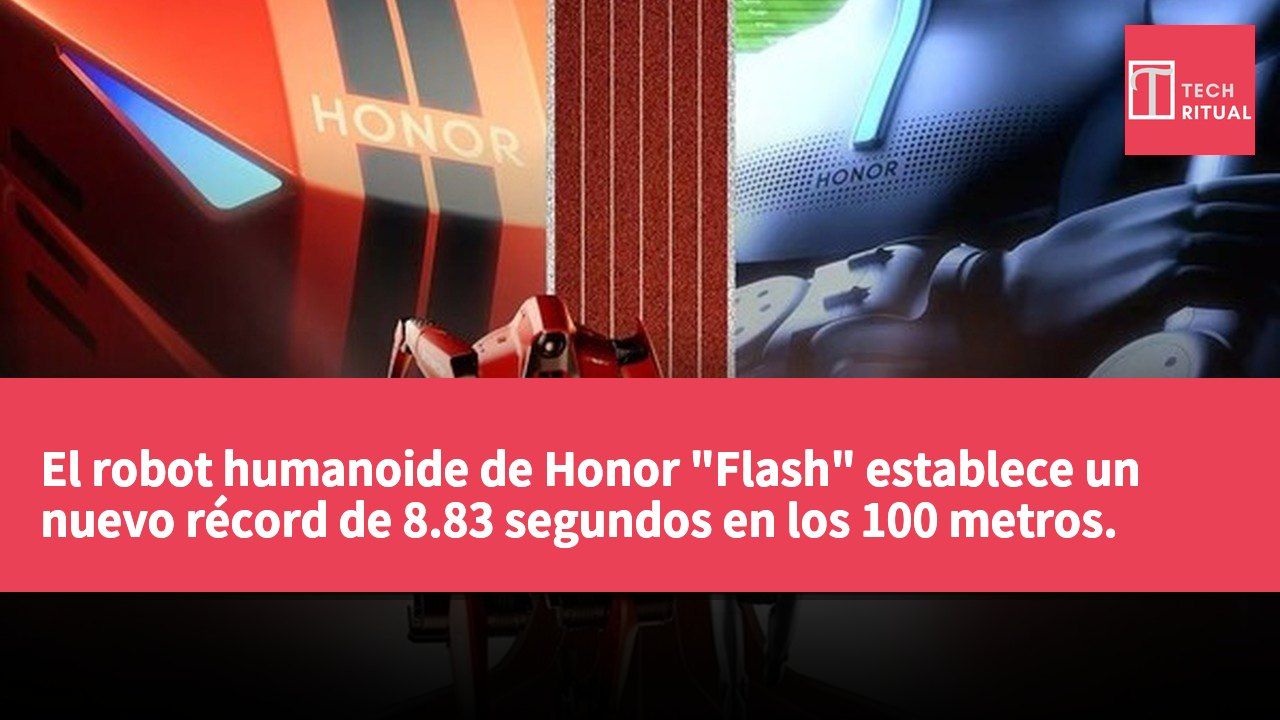 El robot humanoide de Honor "Flash" establece un nuevo récord de 8.83 segundos en los 100 metros.