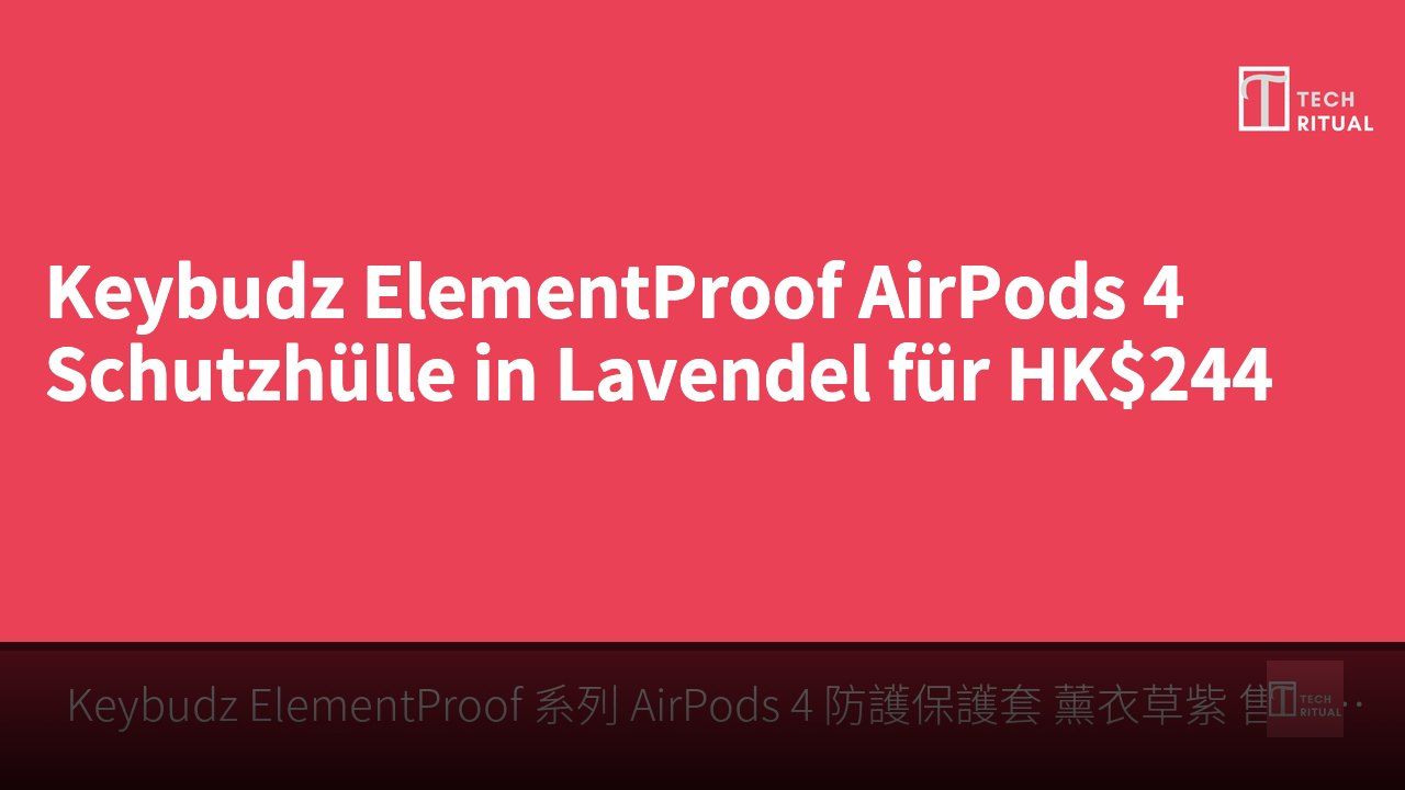 Keybudz ElementProof AirPods 4 Schutzhülle in Lavendel für HK$244