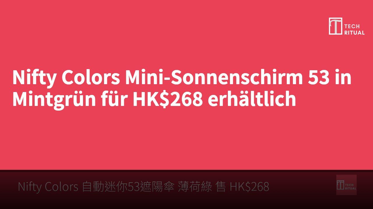 Nifty Colors Mini-Sonnenschirm 53 in Mintgrün für HK$268 erhältlich
