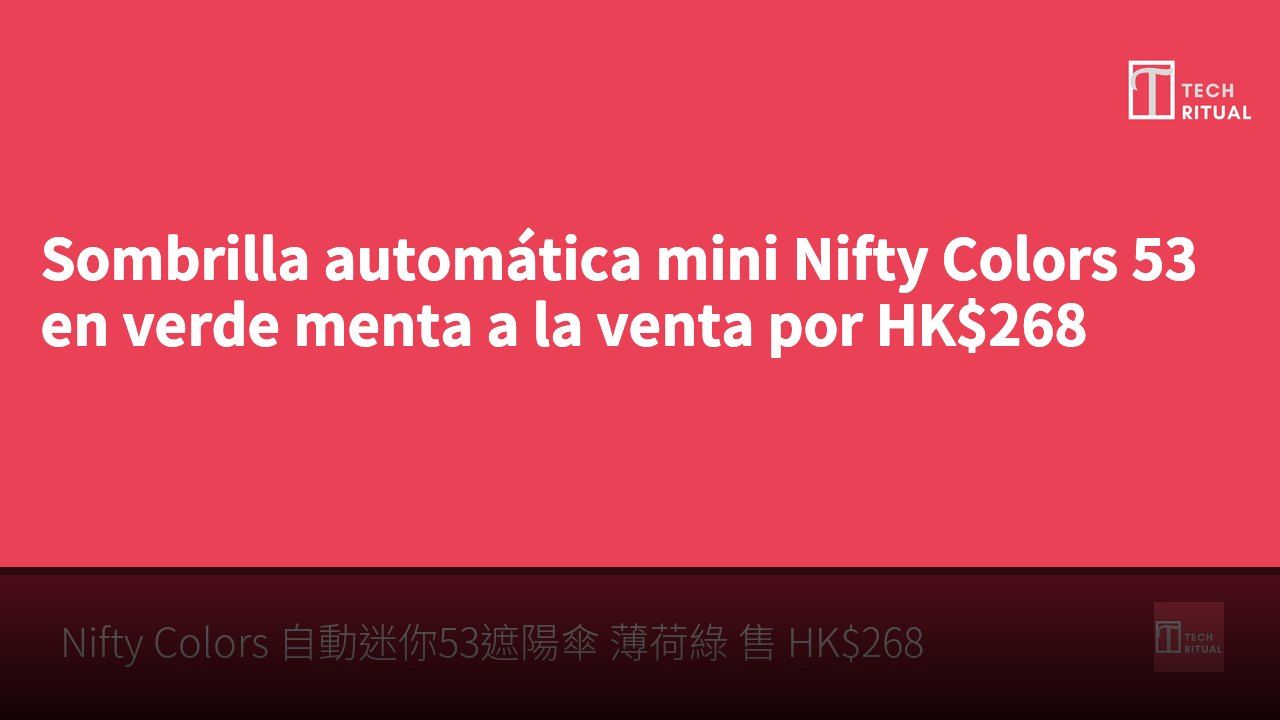 Sombrilla automática mini Nifty Colors 53 en verde menta a la venta por HK$268