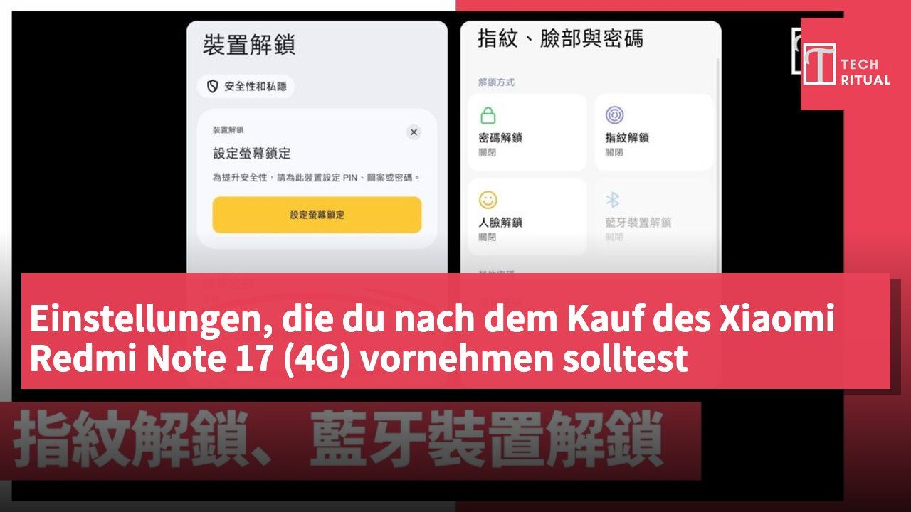 Einstellungen, die du nach dem Kauf des Xiaomi Redmi Note 17 (4G) vornehmen solltest