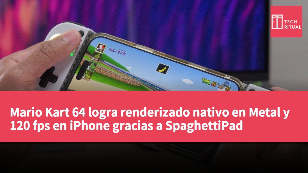 Mario Kart 64 logra renderizado nativo en Metal y 120 fps en iPhone gracias a SpaghettiPad