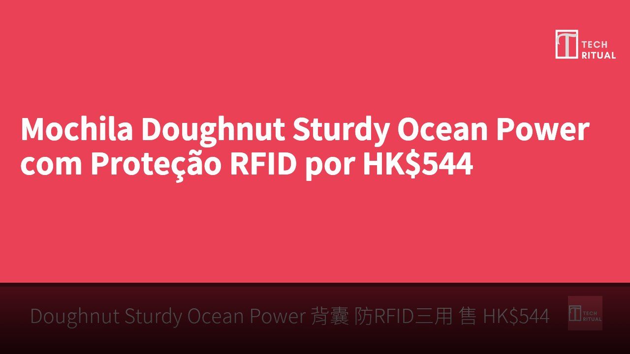 Mochila Doughnut Sturdy Ocean Power com Proteção RFID por HK$544