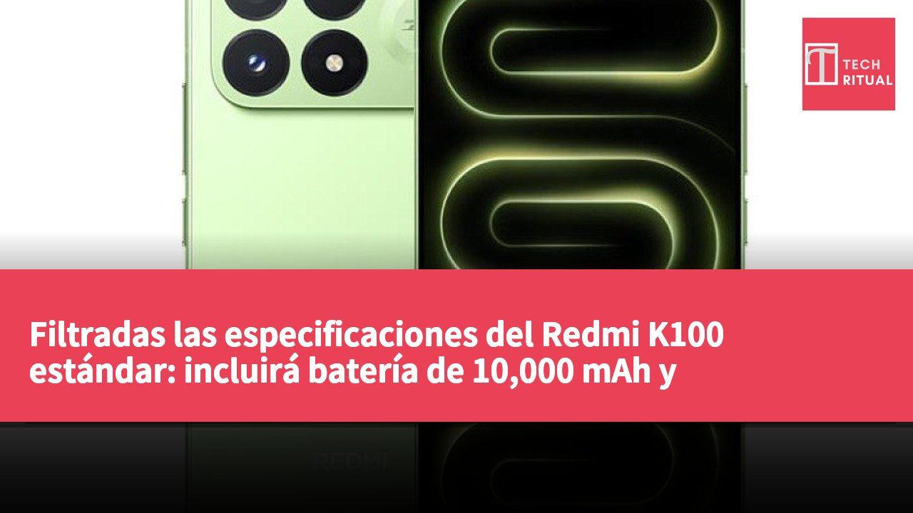 Filtradas las especificaciones del Redmi K100 estándar: incluirá batería de 10,000 mAh y reconocimiento de huellas dactilares ultrasónico.