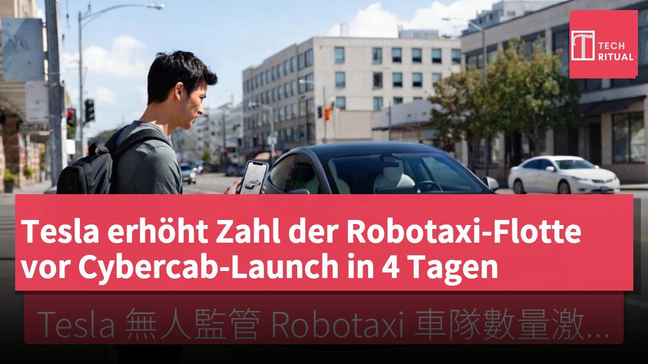 Tesla erhöht Zahl der Robotaxi-Flotte vor Cybercab-Launch in 4 Tagen