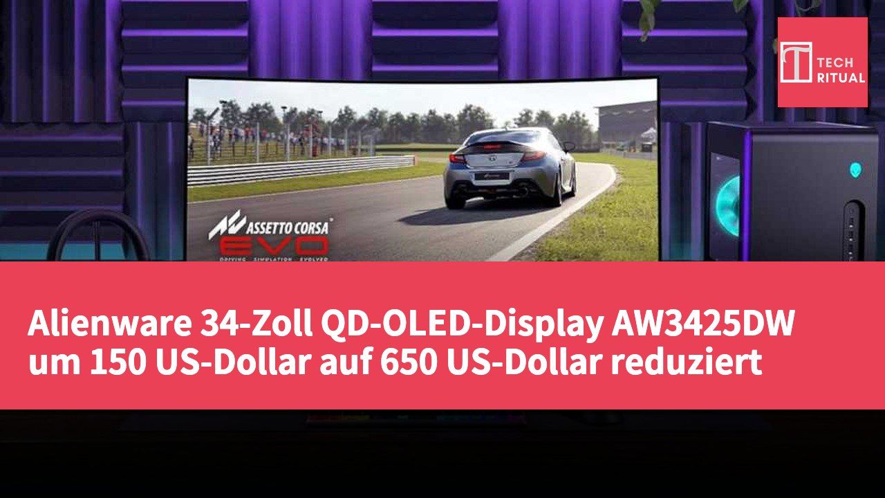 Alienware 34-Zoll QD-OLED-Display AW3425DW um 150 US-Dollar auf 650 US-Dollar reduziert