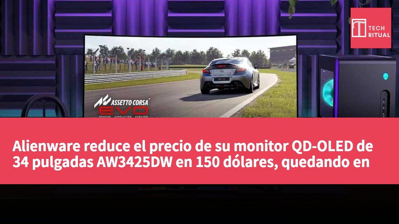 Alienware reduce el precio de su monitor QD-OLED de 34 pulgadas AW3425DW en 150 dólares, quedando en 650 dólares