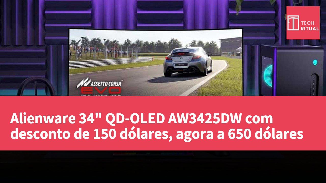 Alienware 34" QD-OLED AW3425DW com desconto de 150 dólares, agora a 650 dólares